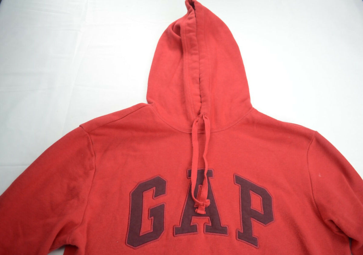 Gap Womens Red Fleece Tracksuit Set Hoodie Pants Size M Logo Pullover