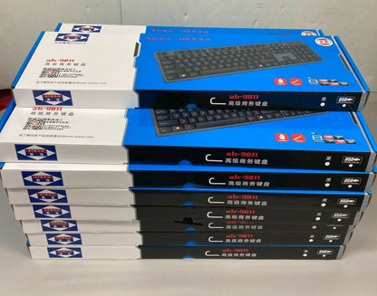 Lot of 15 Wired Standard Keyboard ab-9811 Advanced Business Keyboard - NEW