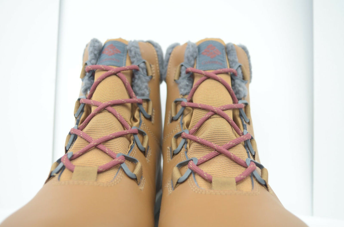 Columbia Womens Moritza Leather 200g Insulation Waterproof Boot Brown - Grey 10