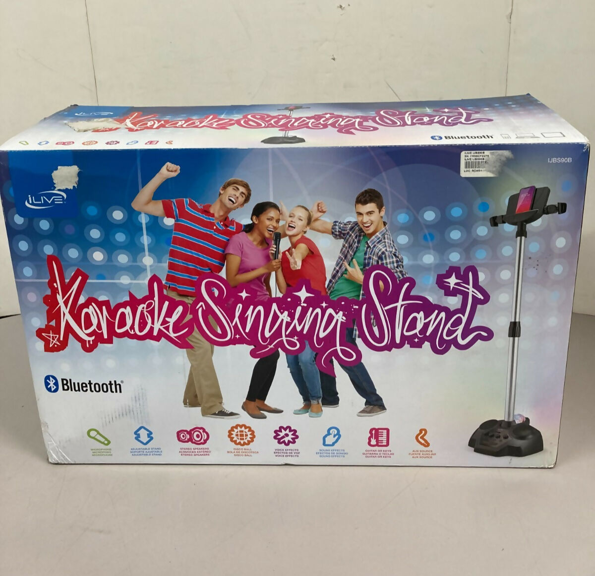 Karaoke Singing Stand IJBS90B Bluetooth Adjustable Height 1 Microphone