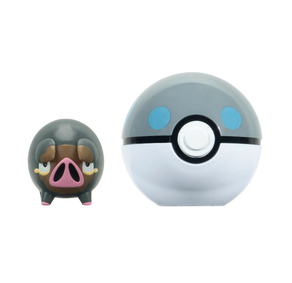 Pokemon Clip N Go Lechonk and Heavy Ball - Includes 2 inch Battle Figure and H