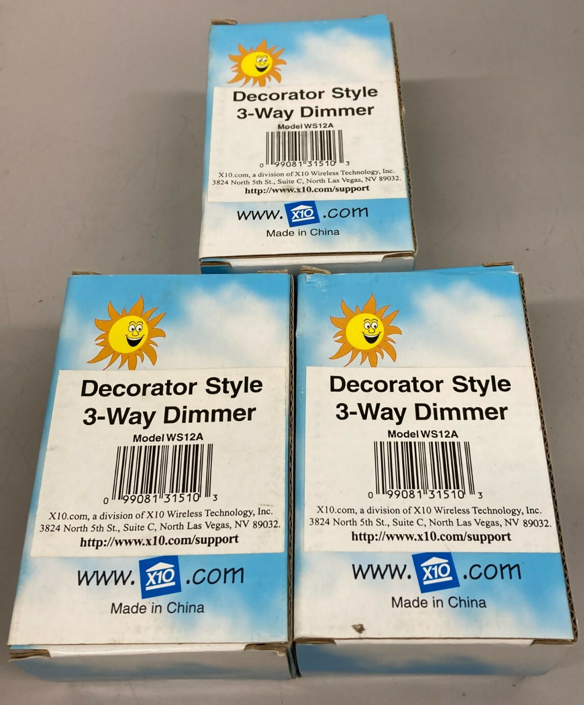 3 Genuine OEM X10 Wireless Decorator Style 3-Way Dimmer Model WS12A-C