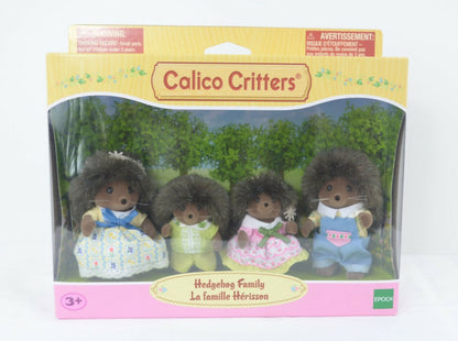 Authentic Sylvanian Calico Critters Hedgehog Family Set Figures - Brand New