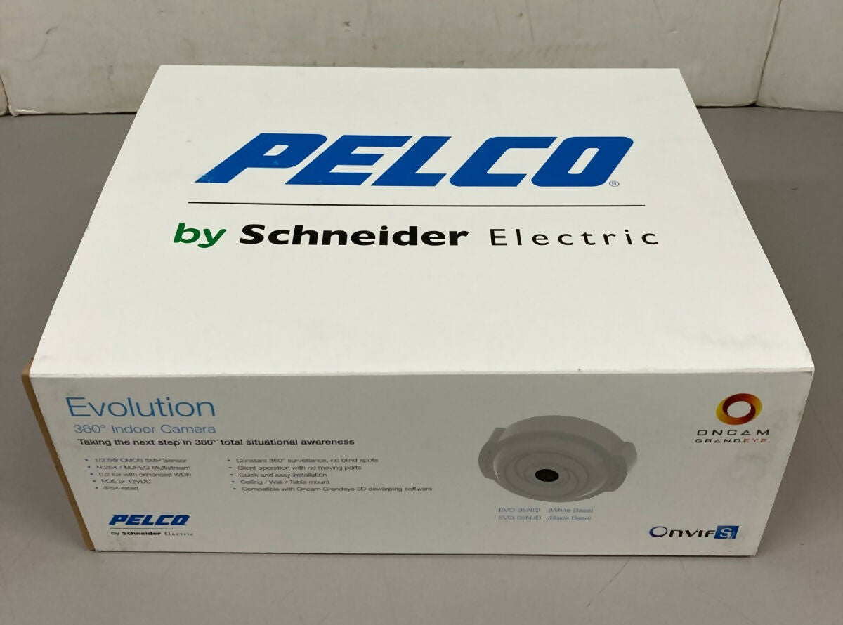 Pelco EVO-05NJD 5MP Evolution 360 Indoor Camera POE 12VDC Black OnCam GrandEye