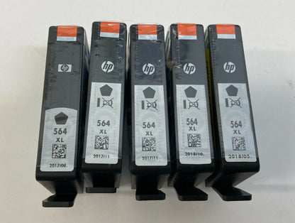 OEM HP 564XL Black Ink Cartridges High-Capacity XL 5 Pack Genuine OEM EXP 2017