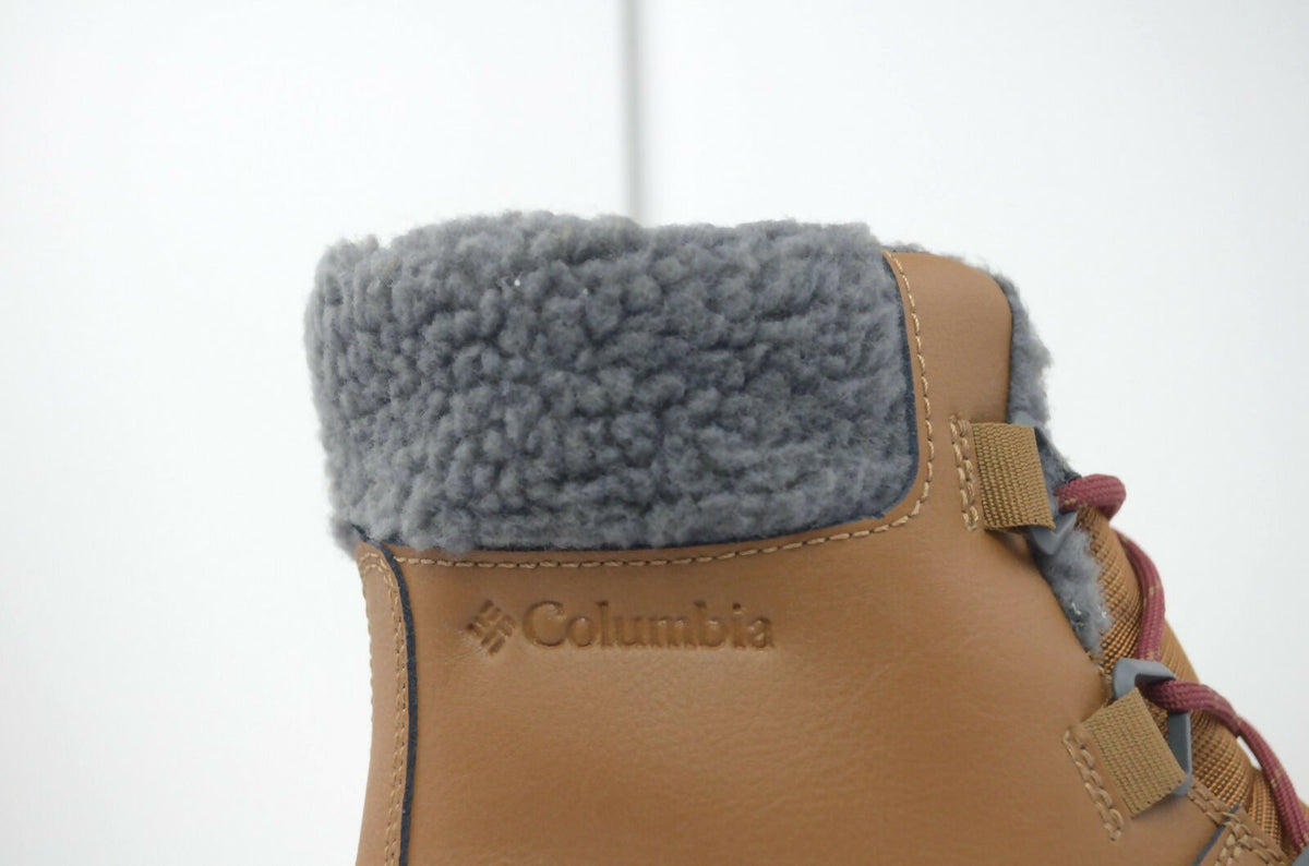 Columbia Womens Moritza Leather 200g Insulation Waterproof Boot Brown - Grey 10