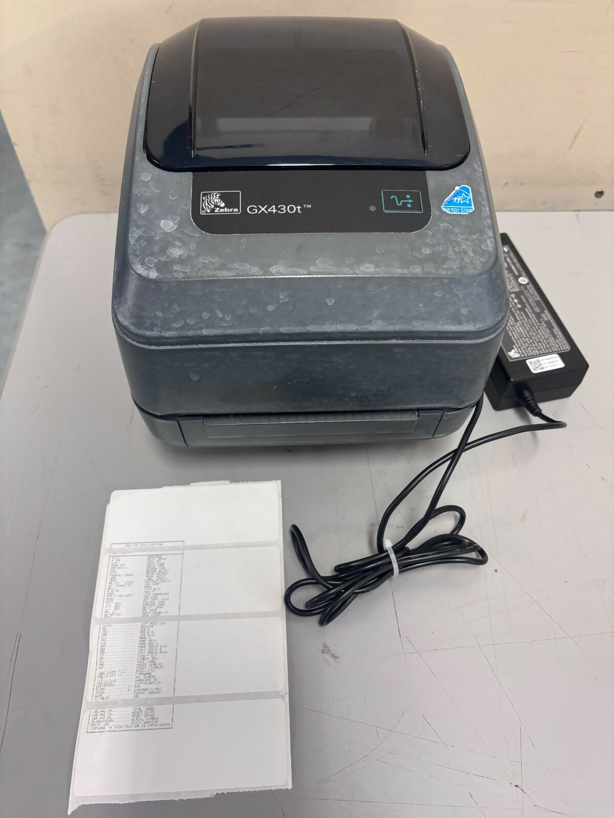 ZEBRA GX430t 5 Thermal Fedex Label Printer AS-IS GX43-102410-000 works