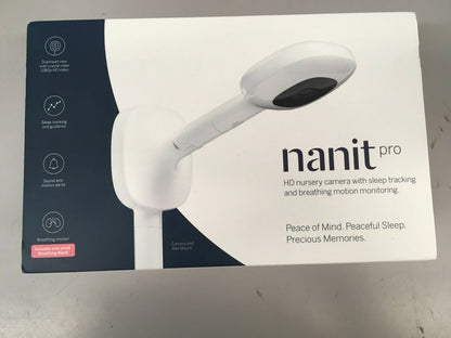 Nanit Pro Video Baby Monitor Wall Mount White Sleep Breathing Tracking open box