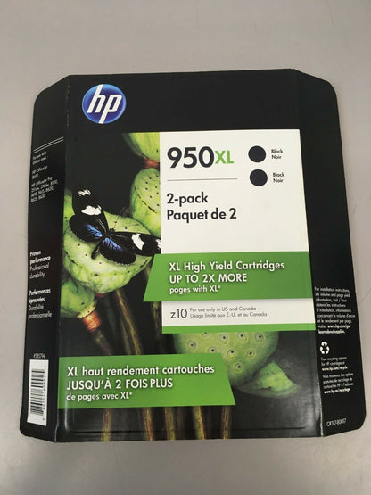 Genuine HP 950XL 2 Pack Black Ink Cartridge 2018