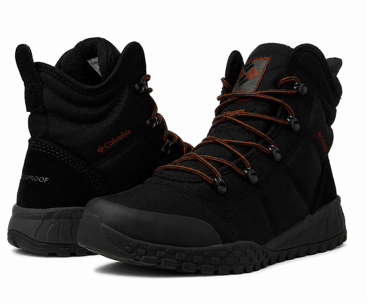 Columbia Mens Fairbanks Omni-Heat Waterproof Hiking Boots Black Size 8 5