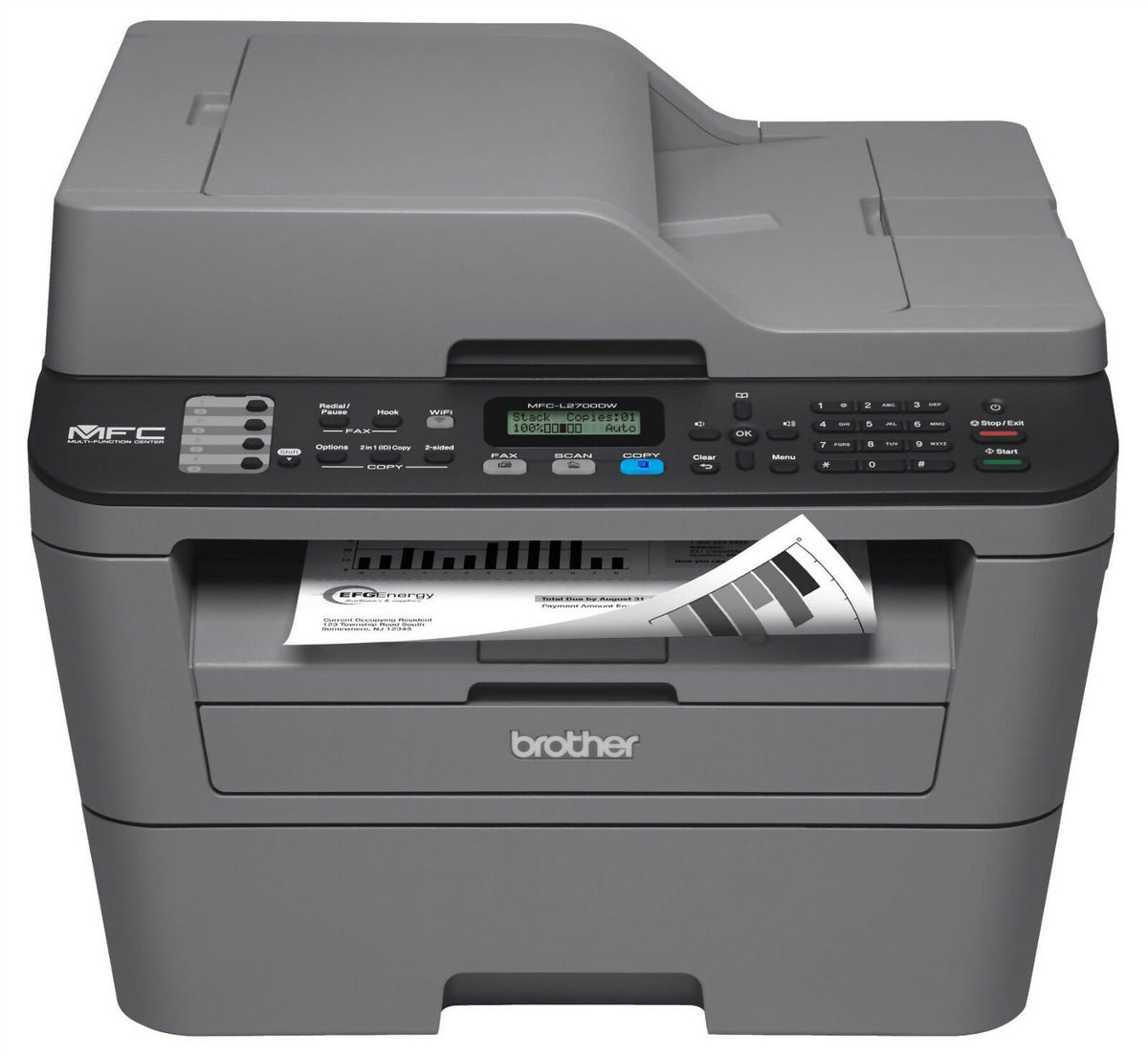 Brother MFC-L2710DW All-In-One Laser Printer Copier 548 pages