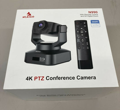 Zoom Certified NexiGo N990 Gen 2 4K PTZ Webcam Video Conference