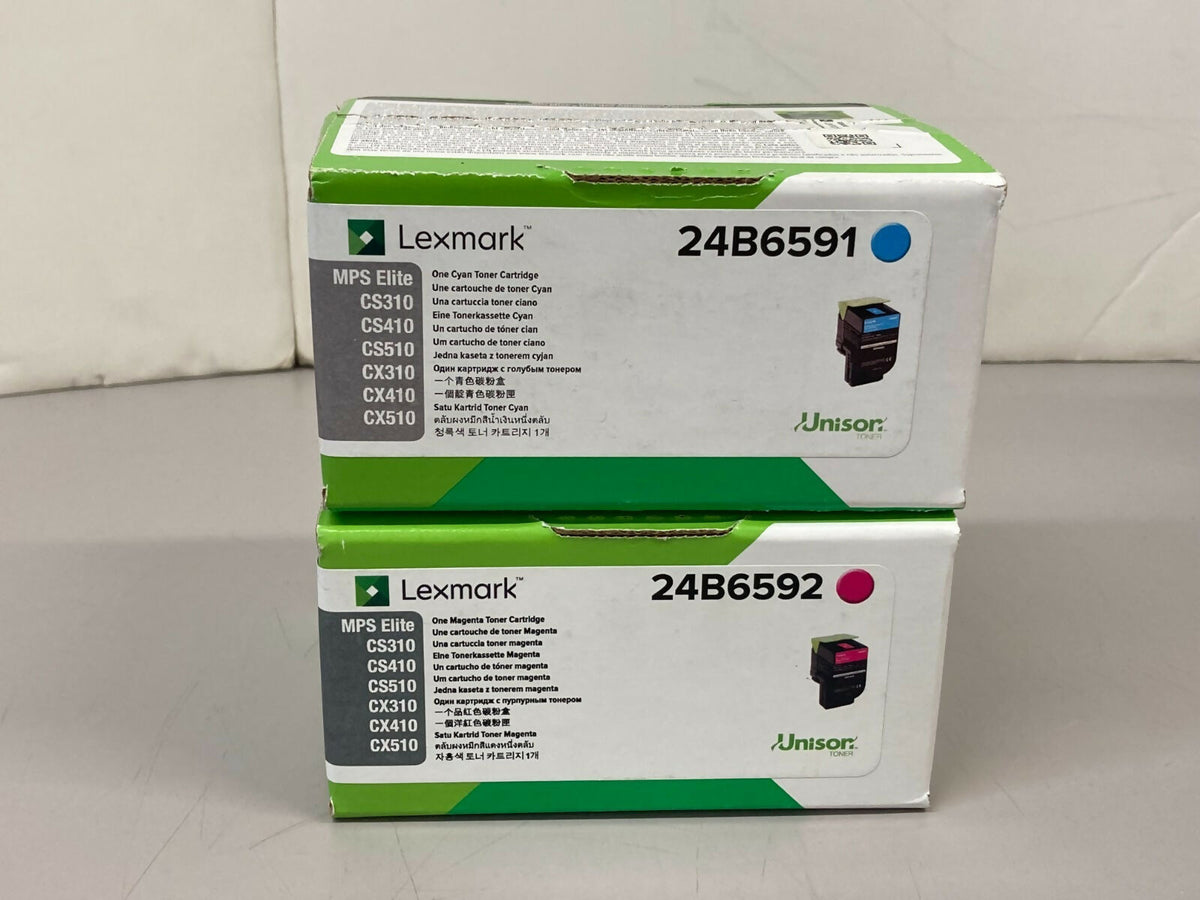 Genuine NEW Lexmark 700H3 24B659 Magenta 24B6591 Cyan Toner Cartridge