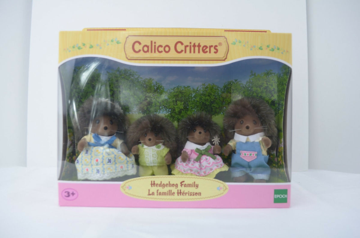 Authentic Sylvanian Calico Critters Hedgehog Family Set Figures - Brand New
