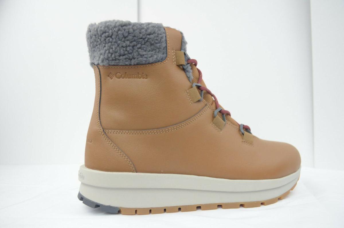 Columbia Womens Moritza Leather 200g Insulation Waterproof Boot Brown - Grey 10