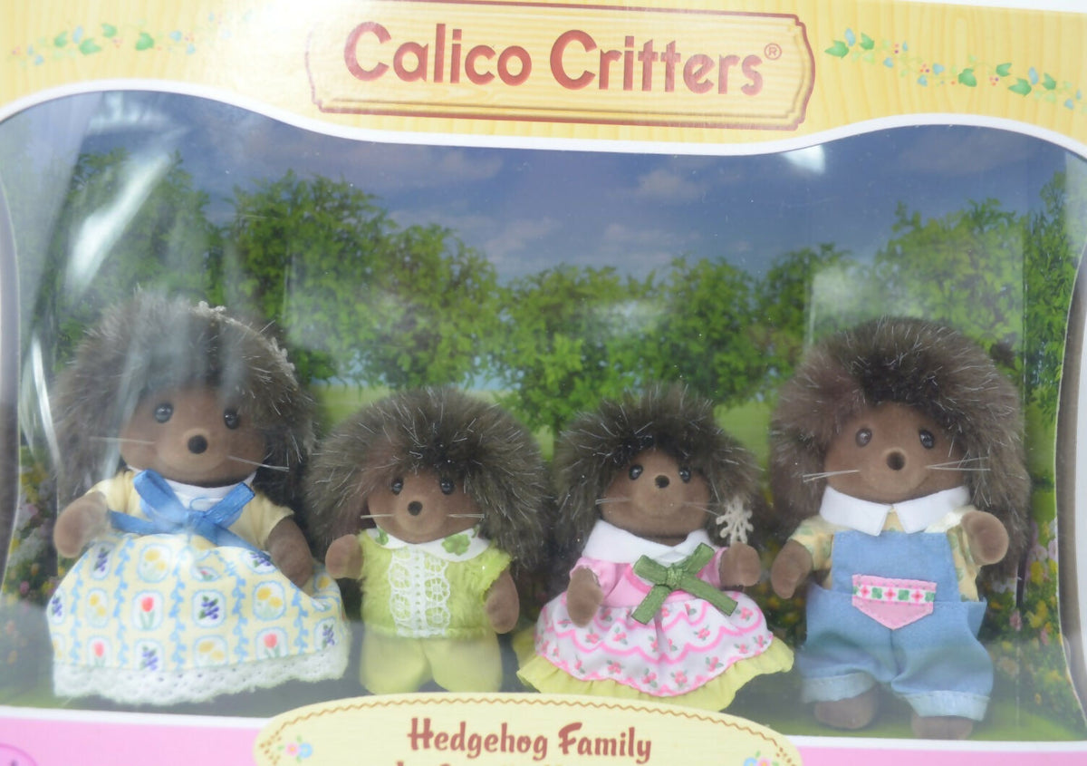 Authentic Sylvanian Calico Critters Hedgehog Family Set Figures - Brand New