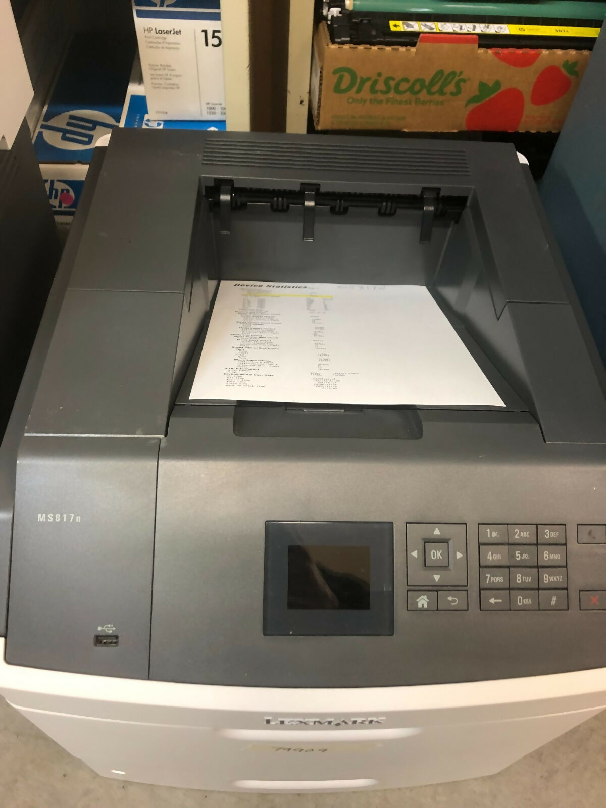 LEXMARK MS817n Network Laser Printer 40GC100 55ppm 1200dpi 80k pages - Nice