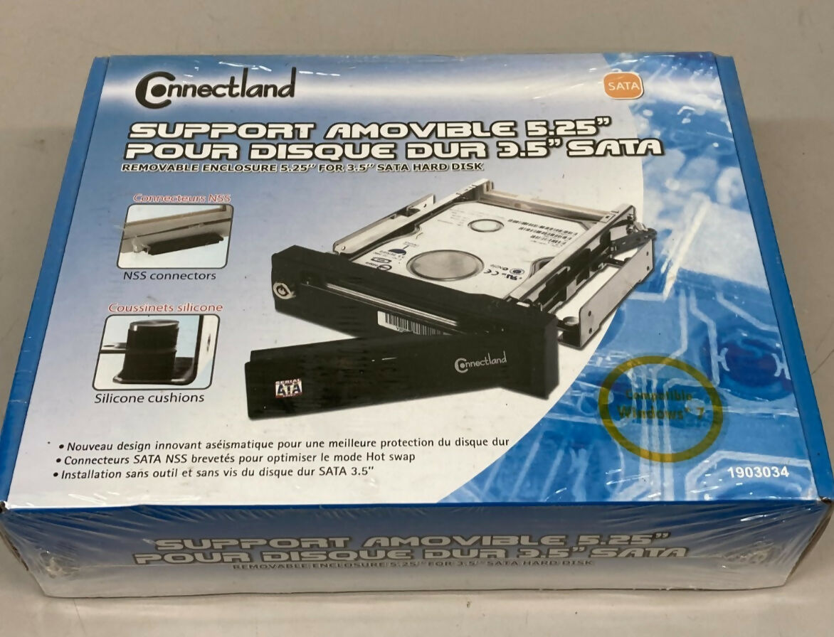 Connectland Support Amovible 5 1 4 3 1 2 SATA Hard Disk Removable Enclosure