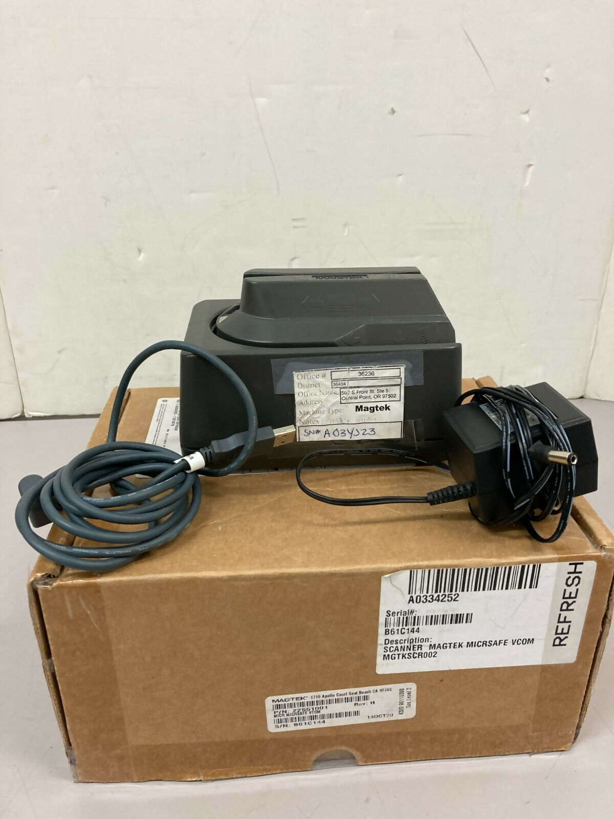 Magetek Micro Mini USB Check Scanner 22533007 w Power